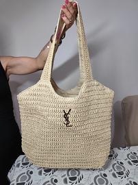 borsa in paglia yves Saint Laurent borsa da mare