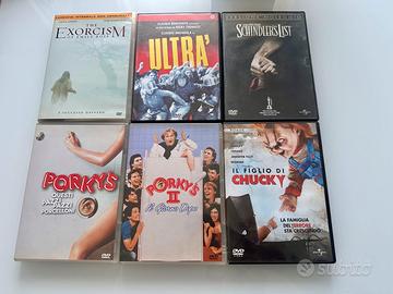 6 DVD PORKY’S IL FIGLIO DI CHUCKY SCHINDLER’S LIST