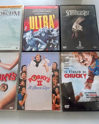 6 DVD PORKY’S IL FIGLIO DI CHUCKY SCHINDLER’S LIST