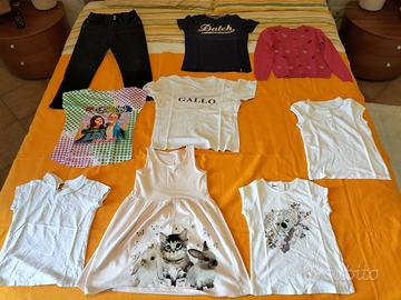 Set 9 vestiti bambina 7 -8 anni