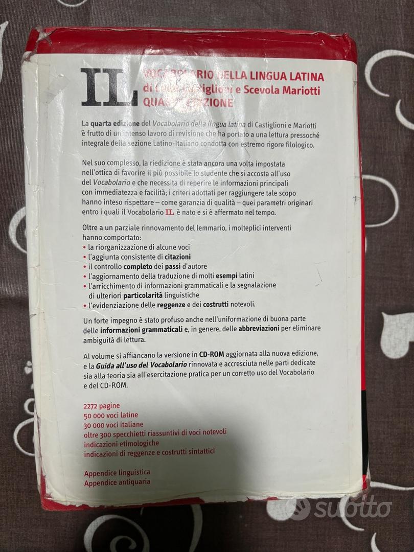 VOCABOLARIO LATINO IL DIZIONARIO 4 EDIZIONE NUOVO - Libri e Riviste In  vendita a Foggia