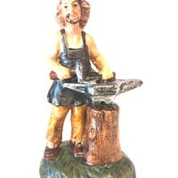 Presepe 10 cm pastore fabbro incudine CARTAPESTA