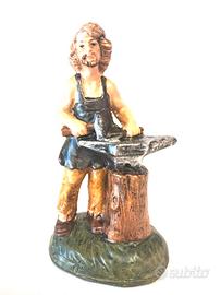 Presepe 10 cm pastore fabbro incudine CARTAPESTA