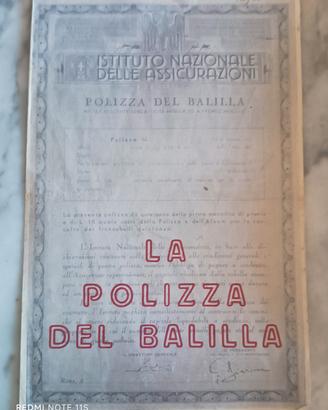polizza del Balilla 