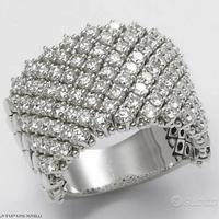 ANELLO FASCIONE ORO 18kt. CON DIAMANTI ct. 2,32