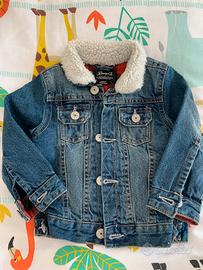 Giacca jeans con colletto pelo 9/12 mesi