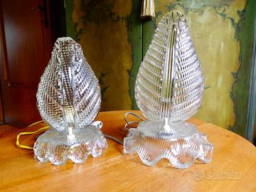 Lampade anni 40 vetro Murano "a foglia". N. 2