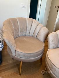 2 poltroncine stile francese