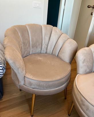 2 poltroncine stile francese