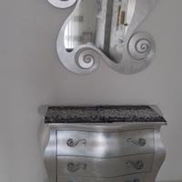 set ingresso foglia argento 