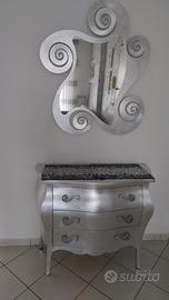 set ingresso foglia argento 