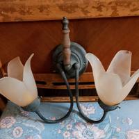 lampada vintage in ferro battuto 