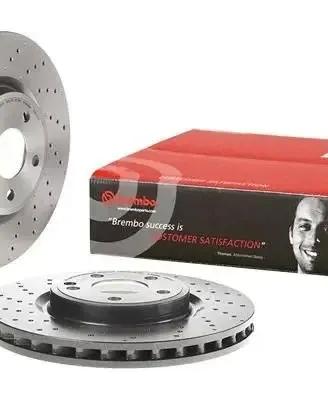 2 dischi freno ventilati e forati BREMBO 09.B807.5