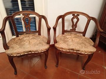 coppia sedie poltroncine vintage da camera