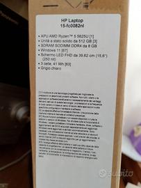 PC portatile Laptop 15 pollici Nuovo con scatola a