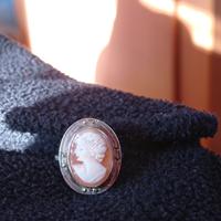 anello argento con cameo