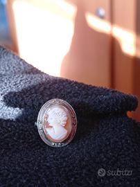 anello argento con cameo