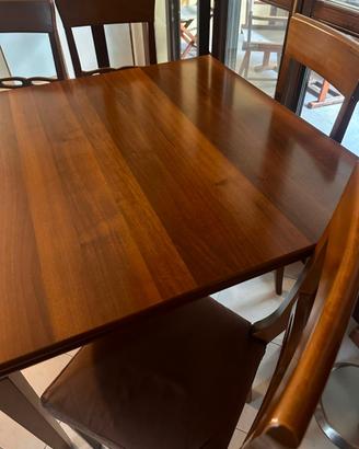 Tavolo legno allungabile con sedie