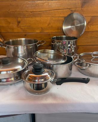 Batteria di Pentole in Acciaio Inox 18/10