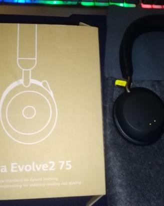 Jabra Evolve2 75 Cuffie  con Microfono