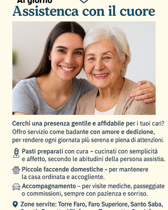 Dama , pulizia, badante,