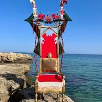 Trono di Babbo Natale artigianale con accessori