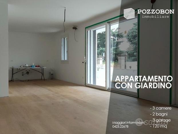 Montebelluna - Appartamento tre camere giardino