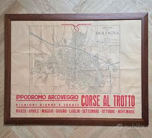 LOCANDINA STORICA IPPODROMO ARCOVEGGIO - MAPPA BO