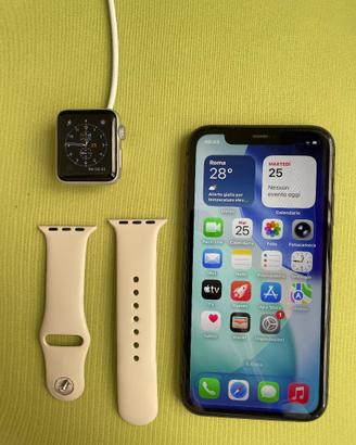 iphone 11 128 gb + apple watch 3 sport