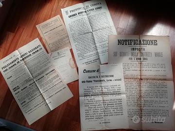 Lotto documenti Regno d'Italia Genova