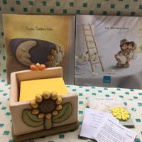 THUN porta post-it con girasole e tulipano