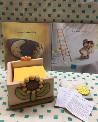 THUN porta post-it con girasole e tulipano