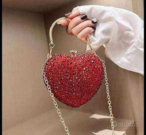 Mini Borsa glamour a forma di cuore