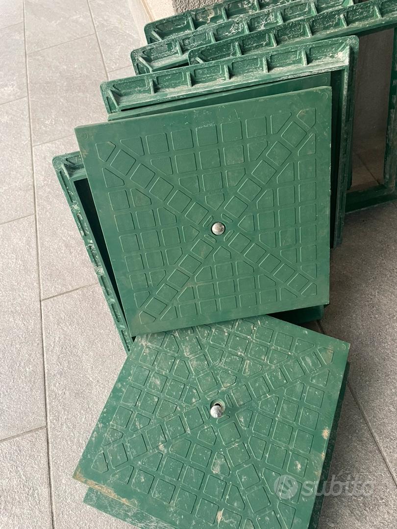 Copertura Per Scarico A Pavimento In Acciaio Inox Hasaller - Quadrata 250x250x20 Mm, Con Telaio, Per Esterni, Antiscivolo