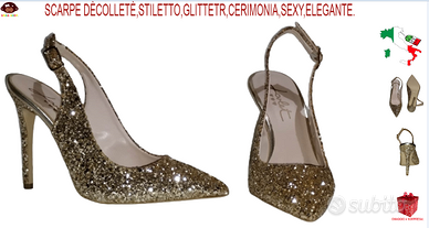 scarpe decolletè,stiletto,in pelle,scarpa gioiello