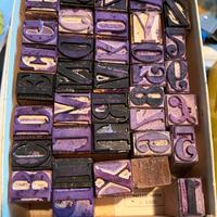 Scatola di caratteri mobili tipografici vintage