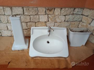 Sanitari bagno lavandino+colonna+cassetta