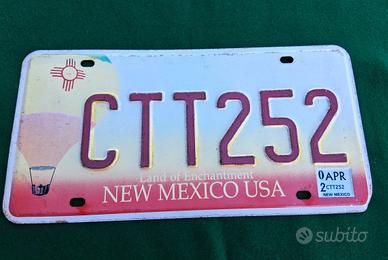 Targa vintage U.S. Stato New Mexico  2002 usata