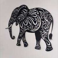 Quadro decorativo moderno, Elefante stilizzato PLA