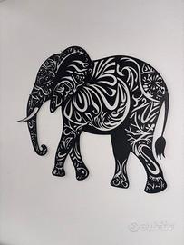 Quadro decorativo moderno, Elefante stilizzato PLA