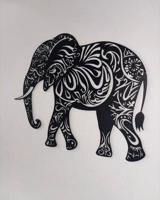 Quadro decorativo moderno, Elefante stilizzato PLA