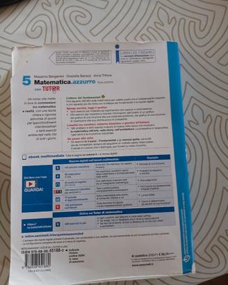 Libro matematica azzurro con tutor