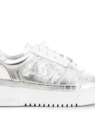 Sneakers Donna in Pelle Metallizzata con Logo