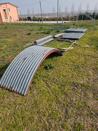 box/capanno lamiera con saracinesca smontato