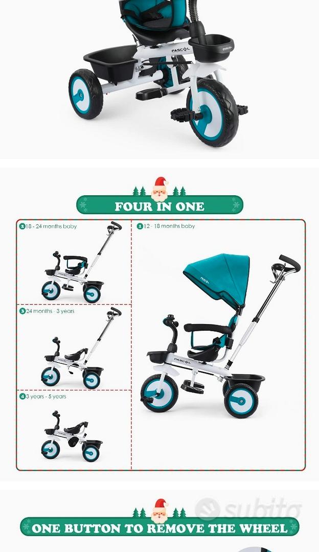 Triciclo passeggino 4 in 1 Fascol Tutto per i bambini In vendita