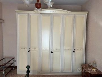 Armadio 6 ante stile classico color avorio