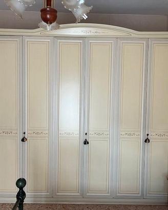 Armadio 6 ante stile classico color avorio