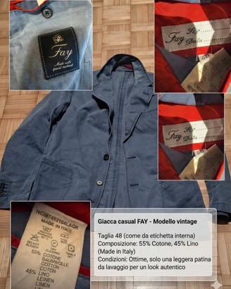 Giacca FAY  in Cotone e Lino - Taglia 48