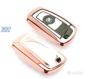 CUSTODIA CALOTTA CHIAVE BMW QUADRATA IN ORO ROSA