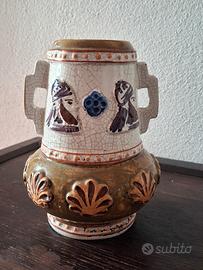 Antico vaso etnico, epoca 1800, in ceramica